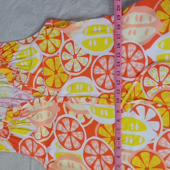 CROWN & IVY SOUTH OF THE BORDER YEL/OG/COR Sleeveless Dress NWT Size 8. - Picture 7 of 13